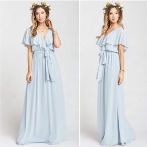 Show Me Your Mumu Audrey Bridesmaid Prom Dress Steel Blue NEW